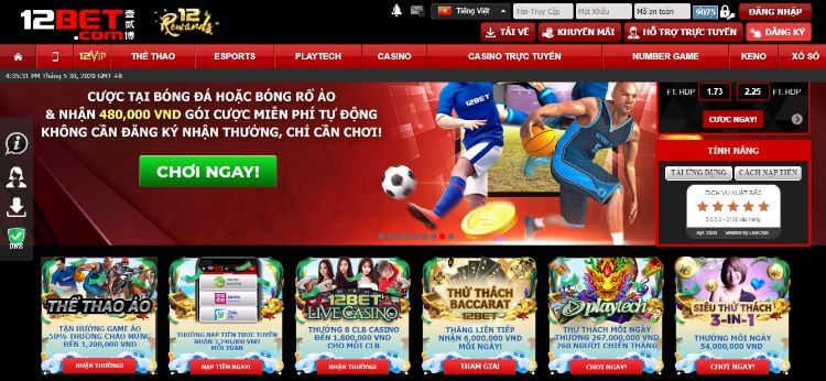 Giới thiệu và đánh giá nhà cái 12BET – Nhà cái cá cược trực tuyến uy tín hiện nay